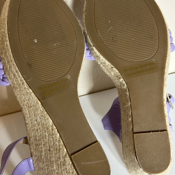 BP Nordstrom Goldie Wedge  Purple Lavender Braided Espadrille Sandals New 11 - Picture 6 of 7